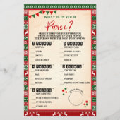 What is in Your Purse Ugly Sweater Game Card Flyer (Voorkant)