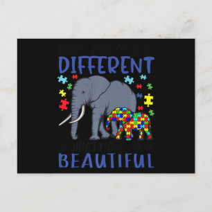 What Makes You Different Elephant Mom Autism Child Briefkaart