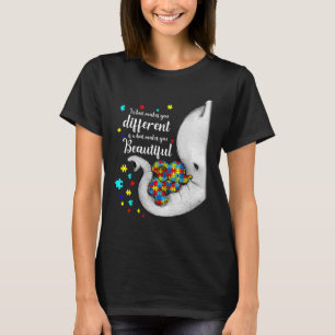 What Makes You Different Elephant Mom Autism Child T-shirt