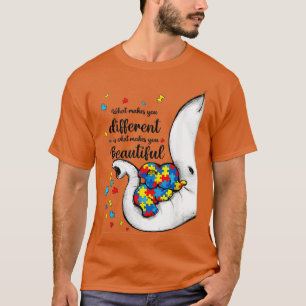 What Makes You Different Elephant Mom Autism Child T-shirt