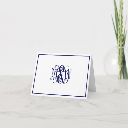 What Navy 3 Initial Vine Script Monogram B&G do-it (Devant)