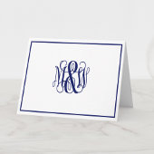 What Navy 3 Initial Vine Script Monogram B&G do-it