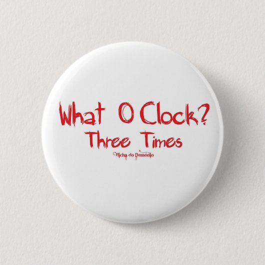 What O´clockVermelho Ronde Button 5,7 Cm (Voorkant)