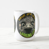 What Ostrich Funny Face Mug Koffiemok (Voorkant rechts)