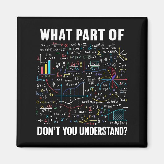 What Part Of Don't You Understand _ Funny Math Tea Magneet (Voorkant)
