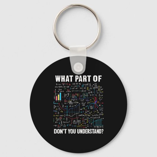 What Part Of Don't You Understand _ Funny Math Tea Sleutelhanger (Voorkant)