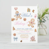 What’s Baking Gingerbread Gender Reveal Invitation (Debout devant)