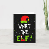 What The Elf Family Matching Funny Christmas Gift  Kaart (Voorkant)