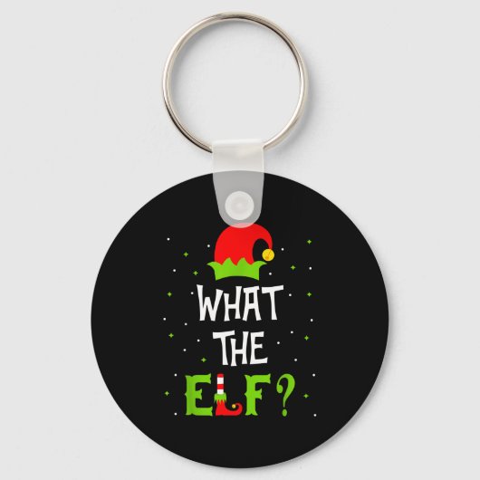 What The Elf Family Matching Funny Christmas Gift Sleutelhanger (Voorkant)