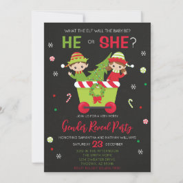 What the Elf Will the Baby Be Gender Reveal Kaart