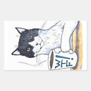 What The Feline grote stickers