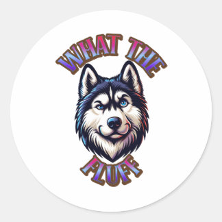 What The Fluff Paw Print Magnet Ronde Sticker