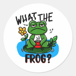What the frog? ronde sticker