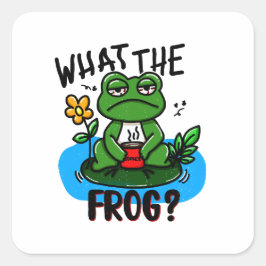 What the frog? vierkante sticker