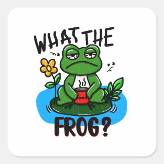 What the frog? vierkante sticker