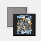 What The Sigma Cool Funny Alpha Wolf Werewolf Boot Magneet (Voorkant / Achterkant)