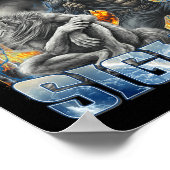 What The Sigma Cool Funny Alpha Wolf Werewolf Boot Poster (Hoek)