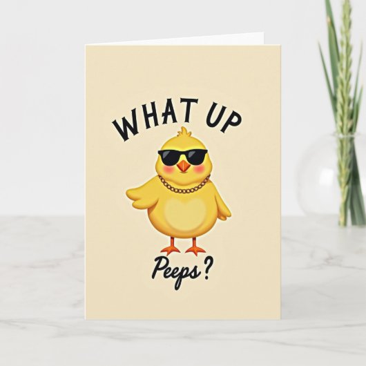 What Up Cool Chick Happy Card Kaart (Voorkant)