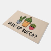 What up Succa/Funny Doormat/Succulent Decor Deurmat (Schuin)