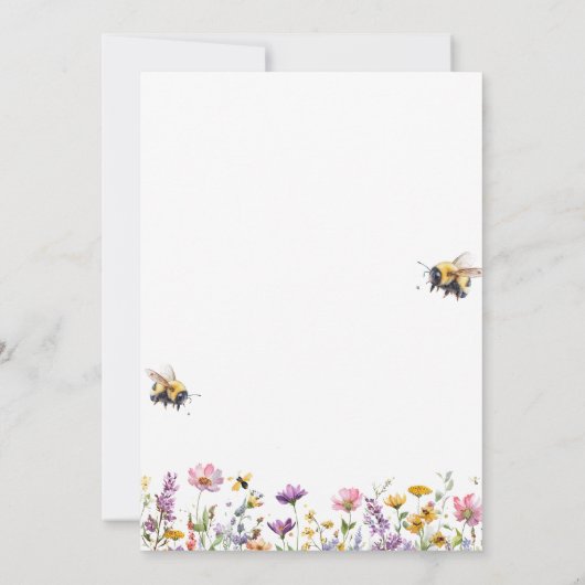 What Will Baby Bee Gender Reveal Party Kaart (Achterkant)