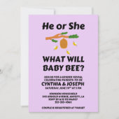 What Will Baby Bee gender reveal party Kaart (Voorkant)