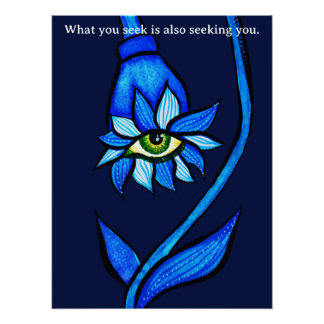 What You Seek Gothic Eye Flower Dark Academia Perfect Poster