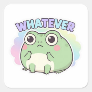 Whatever Kikker Sticker Schattige Ogen Rol Kikker