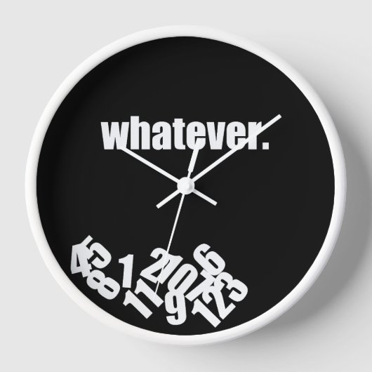 Whatever Messy Numbers Wall Clock (Voorkant)