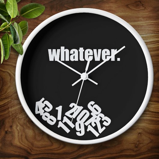 Whatever Messy Numbers Wall Clock