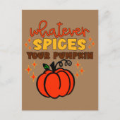 Whatever Spices Your Pumpkin - Fall Pumpkin Spice Briefkaart (Voorkant)