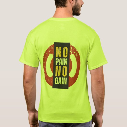 WhateverItTakes NoPainNoGain  Men's Basic T-Shirt (Achterkant)