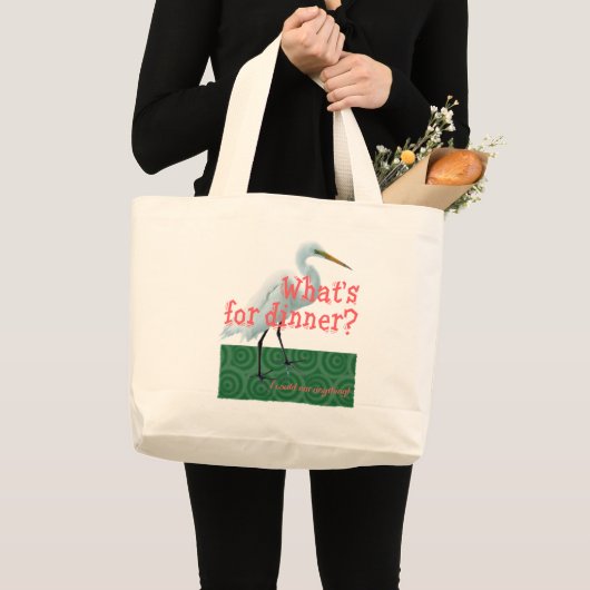 “What's for dinner?” Grote Tote Bag (Voorkant (product))