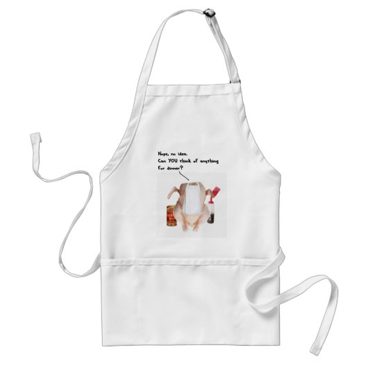 WHATS FOR DINNER RAW CHICKEN - FUNNY COOKING APRON STANDAARD SCHORT (Voorkant)