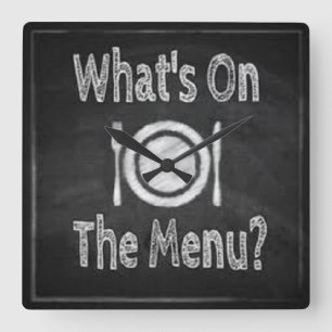 What's on the Wall Clock menu Vierkante Klok