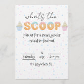 Whats the scoop? Gender reveal invitation (Devant)