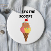 What's the Scoop gender reveal party Ronde Button 6,0 Cm (In situ)