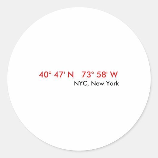 Whats Your Coordinates _1 Ronde Sticker (Voorkant)