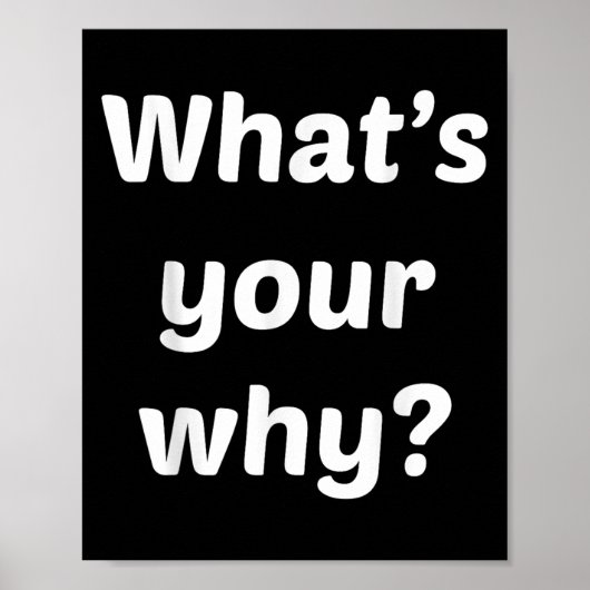 What's Your Why Insring Motivational Entrepreneur  Poster (Voorkant)