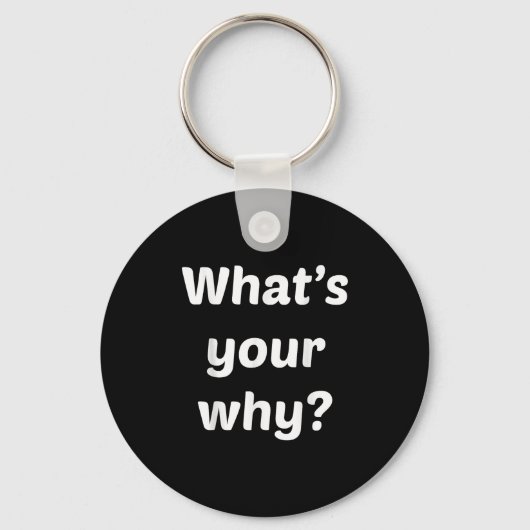What's Your Why Insring Motivational Entrepreneur Sleutelhanger (Voorkant)