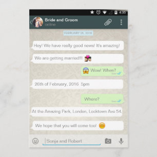 WhatsApp Android Conversation iPhone Faire-part de