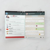 WhatsApp Android Conversation iPhone Faire-part de (Intérieur)