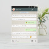 Whatsapp Android iPhone Chat Party Uitnodiging (Staand voorkant)