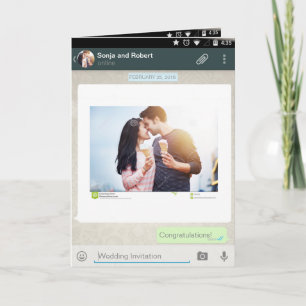 Whatsapp Android iPhone Chat Wedding Invitation