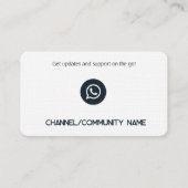 📲 WhatsApp Channel Community Aangepaste QR Visitekaartje (Voorkant)