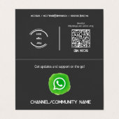 WhatsApp Community Channel QR Visitekaartjes (Buitenkant ongevouwen)