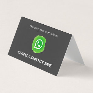 WhatsApp Community Channel QR Visitekaartjes