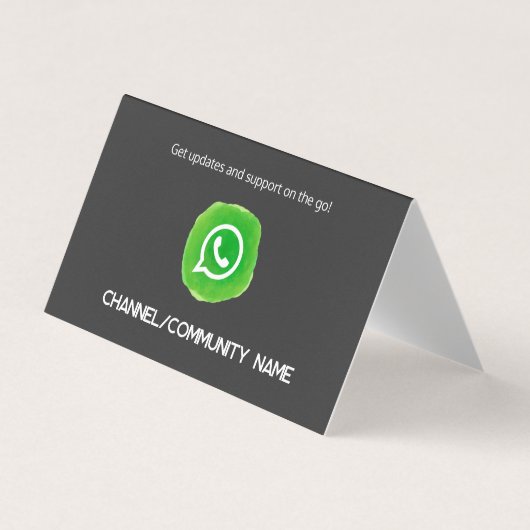 WhatsApp Community Channel QR Visitekaartjes (Voorkant)