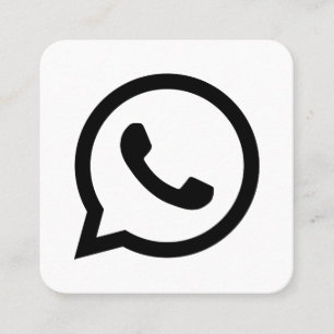WhatsApp logo social media zwart-wit promo Contactkaartje