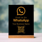WhatsApp QR Code Business Contact Black Gold (Neutre)
