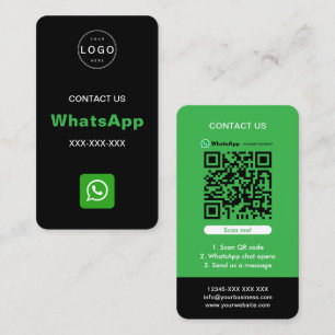 WhatsApp QR Code Eenvoudige Minimalistische Logo Visitekaartje